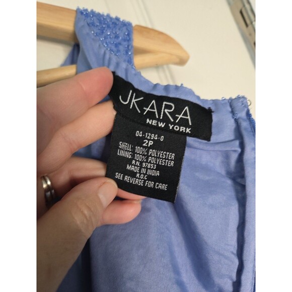 JKara New York Formal Gown 2 P Periwinkle Empire Waist Beaded Hoco Wedding Dance - Picture 10 of 10